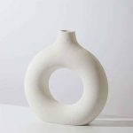 vase bohème donut blanc moyen