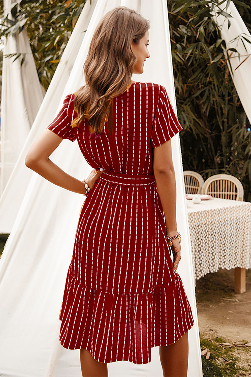 Robe rayée longue hotsell