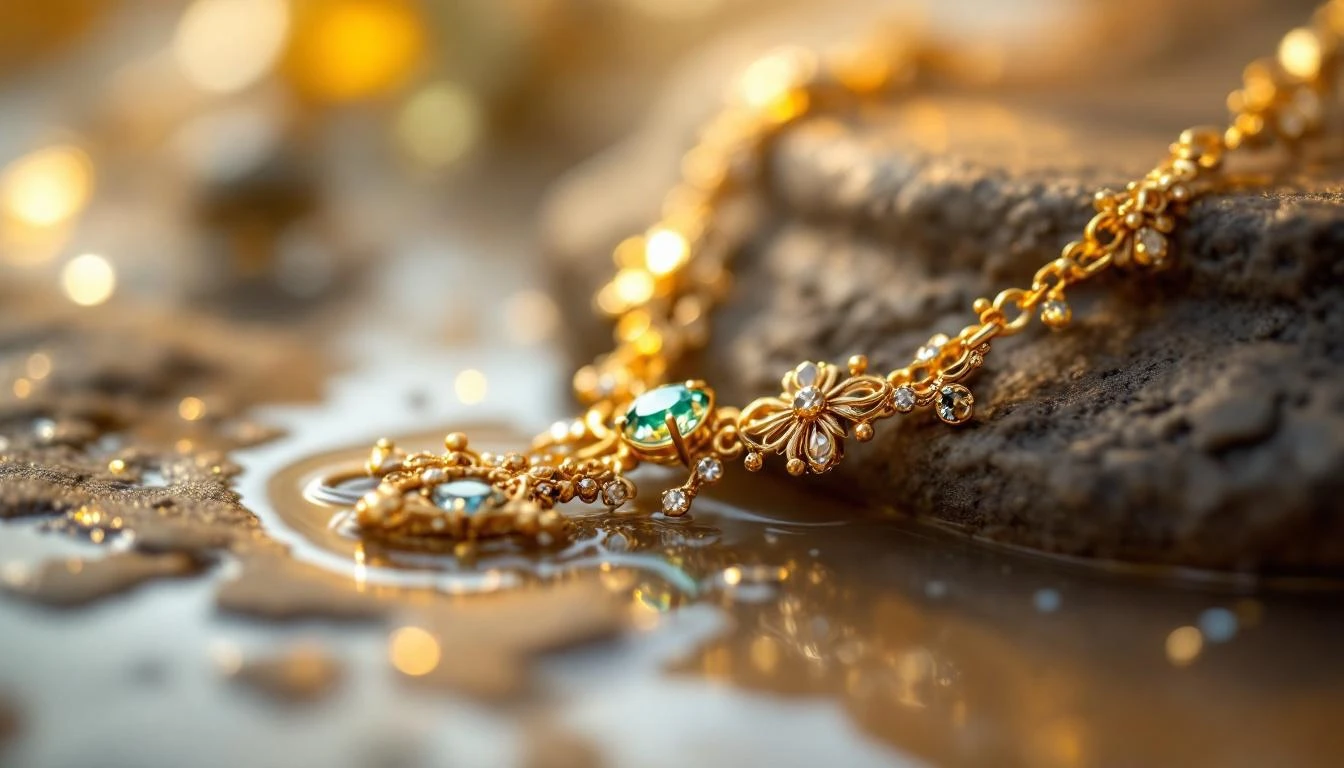 Bijoux en or avec pierre précieuse