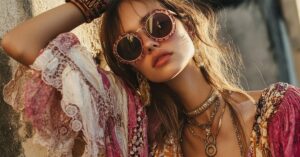 Lunettes de soleil gucci à la robe bohème